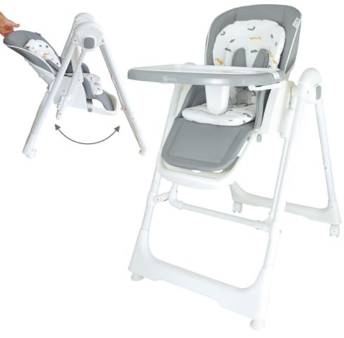 Twinly - Trona bebé Evolutiva Hamaca columpio multifunción Movity - Plegable, reclinable y ajustable con Reductor Arnés 5 puntos y Bandeja extraíble - 0m+ a 15kg