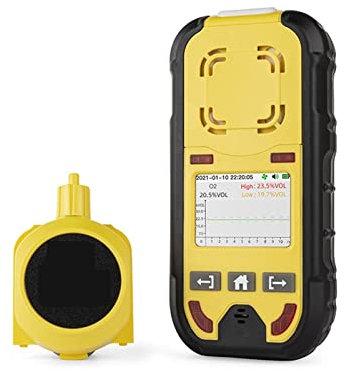 Monitor della qualità dell'aria Pompa Rilevatore di gas multiplo Contatore di gas O2 H2S CO LEL Rilevatore di perdite di monossido di carbonio di ossigeno solfuro di idrogeno 4 in 1,Breathe Easily(Wi