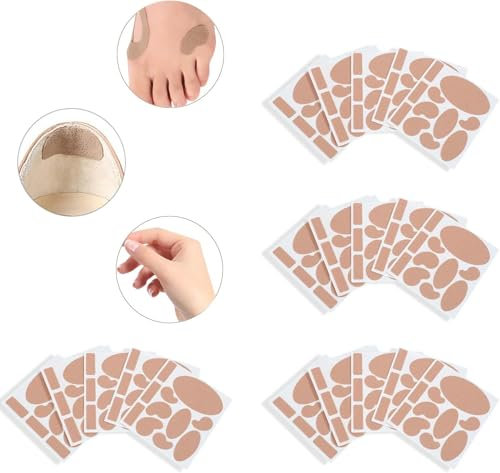 Cerotti Medicazione Vesciche - Set da 220 per Piedi, Moleskin Adesivo per Vesciche e Verruche, Protezione Profonda per Camminate e Viaggi