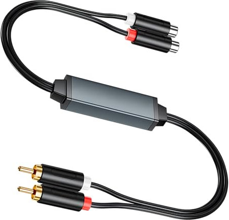 Ground Loop Isolator RCA Noise Filter for Car Audio Hum Eliminator from Home Stereo Amplifiers Plug-and-Play