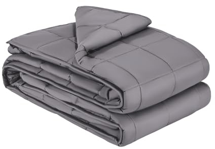 VEVOR Weighted Blanket, 25 lbs, 80 x 87 in King Size, Soft 100% Cotton Heavy Blanket with Glass Beads, Breathable Material, Suitable for 250-310 lbs lbs Adults, Improve Sleep, Grey