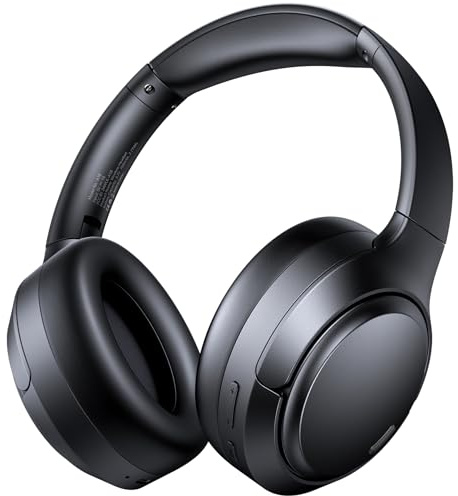 ECLVOX Cuffie Bluetooth senza fili over ear Hi-Fi con cancellazione rumore attiva (ANC) e microfono, driver 40mm, 100h autonomia – Cuffie Wireless pieghevoli per viaggio, ufficio e tempo libero