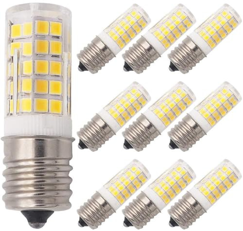 Lampadina LED E17 5W AC 110/220V SMD in ceramica equivalente a 50W a incandescenza in ceramica bianco caldo/freddo per microonde(Cold white)