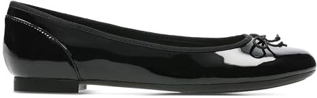 Clarks Women's Couture Bloom Ballet Flats, Black Leather, 7 UK