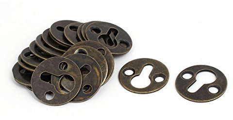 sourcing map Colgador De Ojo De Cerradura Marco De Imagen Espejo Estante Redondo Soportes Colgadores De 25 Mm De Diámetro 20Pcs