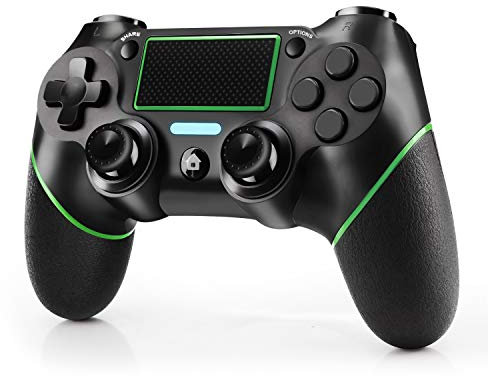 ETPARK Mando para PS-4, Mando Inalámbrico Mando Bluetooth Compatible con PS-4/Pro/Slim/PC, Gamepad Jostick con Vibración, Turbobotón, Giroscopio De 6 Ejes, Panel Táctil, Audio Jack