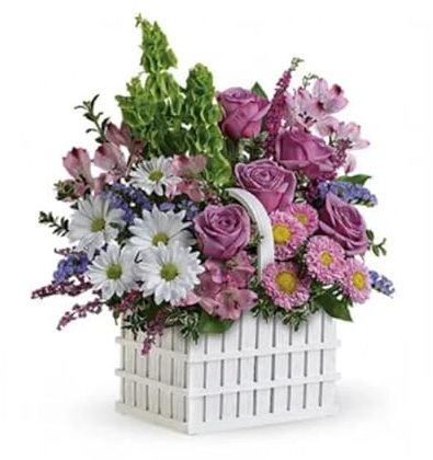 The Purple Basket - Same Day Sympathy Flowers Delivery - Sympathy Flower - Sympathy Gifts - Send Online Sympathy Plants & Flowers