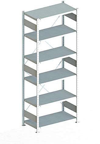Meta - Steckregal 2500x1000x500 mm verzinkt Fachlast 230 Kg