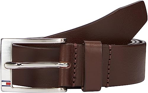 Tommy Hilfiger Herren Gürtel New Aly Belt Ledergürtel, Braun (Testa Di Moro), 100 cm