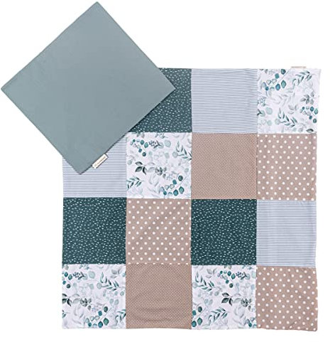 ULLENBOOM ® Baby Bettwäsche aus 100% Baumwolle (OEKO-TEX), 80x80 cm Eukalyptus - 2-teilig (Set): Baby Bettwäsche 80x80 cm und Kissenbezug 35x40 cm, Für Jungen und Mädchen
