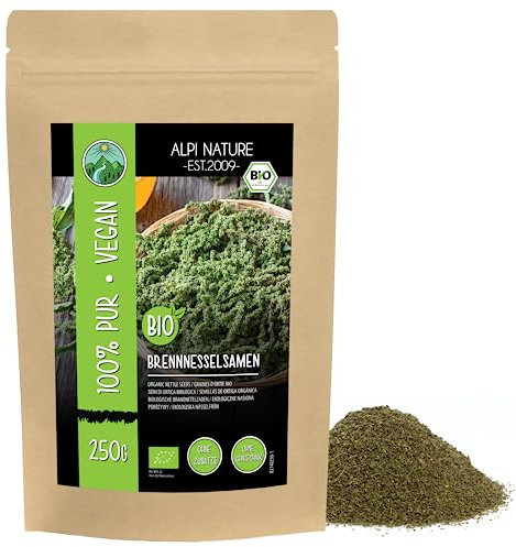 Alpi Nature Ortie BIO Graine 250g, Gousses de Graines d'Ortie Séchées et Frottées pour Thé