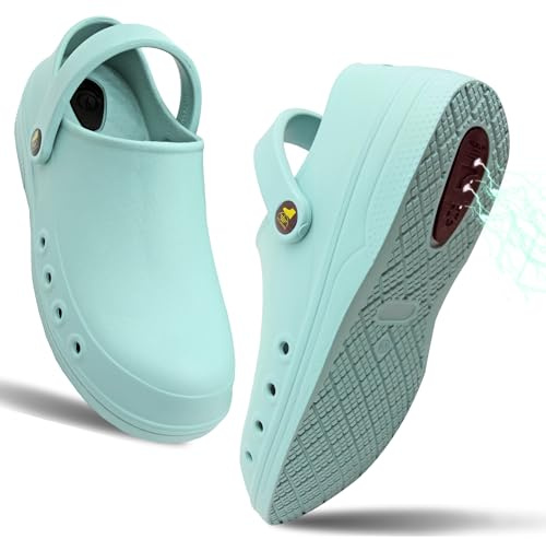 earthinglife Grounding Clogs with Adjustable Strap Super Soft Graphene Enhanced Rubber Grounding Footwear for Men Women Blue