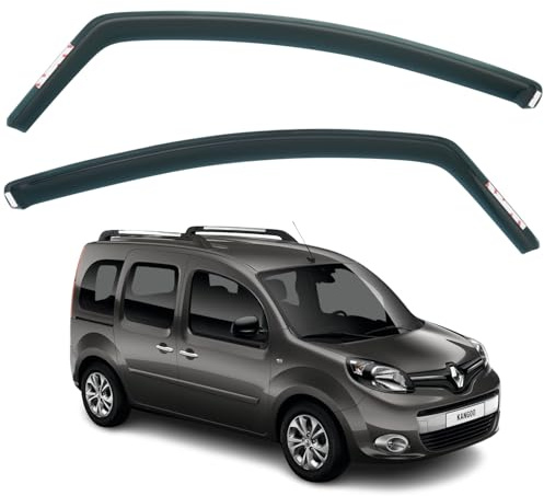 Lot de 2 déflecteurs d'air compatibles avec RENAULT KANGOO, compatible avec MERCEDES-BENZ CITAN, compatible avec Nissan NV250, modèles 2009 2010 2011 2012 2013 2014 2015 2016 2017 2018 2019 2020 2021.