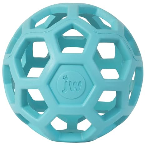 JW – HOL-EE Roller – Jouet Amusant et Polyvalent pour Chien – Balle à Poursuivre pour Chien – Solution de Stimulation Mentale – Taille Medium – Diamètre de 11,5 cm – Couleur Bleu