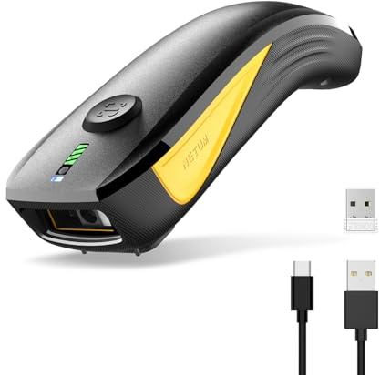 NETUM CS8501 Drahtloser QR Code Scanner – Verbesserter Bluetooth Barcode Scanner, Tragbarer 1D & 2D Barcodeleser Für Inventarverwaltung, Bildscanner Für Tablets, Android, iOS, PC Und POS Systeme