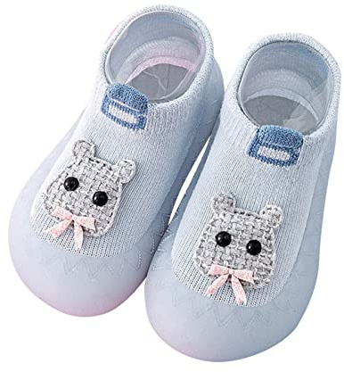 Children's Slippers - Toddlers, Nursery Shoes Girls, Slippers Girls 35, Learning Running Shoes from 1 Year, Indoor Shoes, Cotton Shoes, Barefoot Sandals Children, blue, 6 UK Child