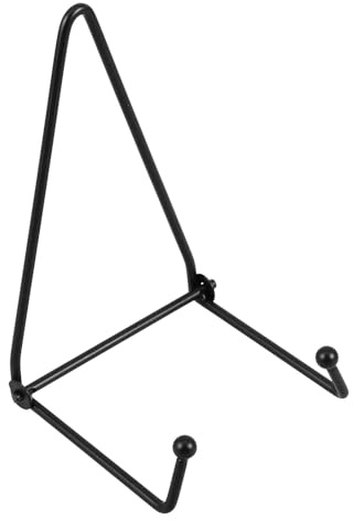 DOITOOL Porte-Assiettes Mural en Métal Noir Petit Format Support Pliable pour Assiettes en Céramique Présentoir Décoratif Polyvalent pour Salle à Manger Bureau et Exposition