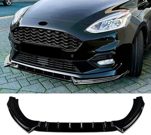 Auto Perfectionists Front Splitter Spoiler Lip Body Kit Compatible With Ford Fiesta MK8 ST Line 2017-2020 Gloss Black