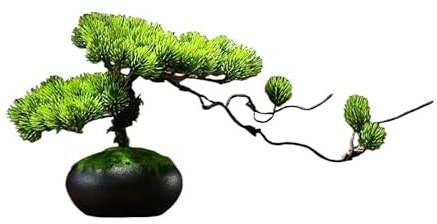 Simulering Krukväxter Bonsaiträd Kinesisk Stil Välkomnande Tall Ornament Vardagsrum Veranda Heminredning Matbord Tv-Skåp Kreativ Thuja Bonsai Ornament Konstväxt Grön, B