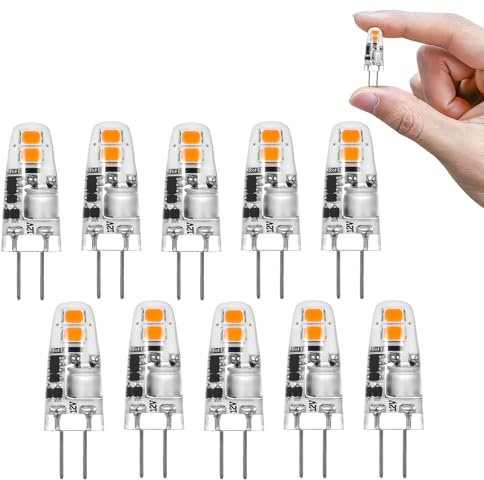 G4 Led Lampor, 1.2W Led Ljus 12V Ersättning För 10W-15W Halogenlampor, 120lm Icke Dimbara, Små Led Glödlampor För Köksfläkt, Kök (4led*2700k*10pack)