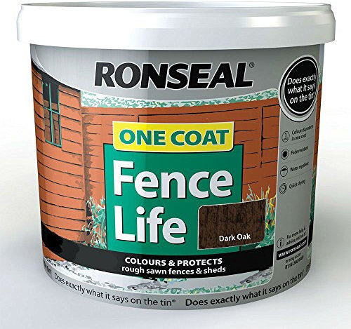 Ronseal One Coat Fencelife 9L Plus 33% Dark Oak