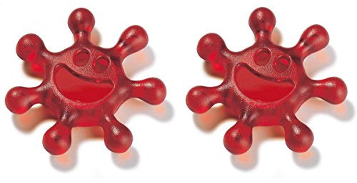 Koziol SUNNY Drehverschlussöffner 2 Stück – Flaschenöffner für PET-Schraubverschlüsse von Mehrwegflaschen | Ergonomisch, Spülmaschinengeeignet, Ideal für Senioren & Kinder (rot)