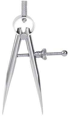 WUTA Spring Wing Divider 304 Stainless Steel Precision Scriber Caliper Tool Metal Dividers Adjustable Spacing Compass High Polished Round Leg for Drawing Circles, Leather Craft, Jewelry Design (Small)