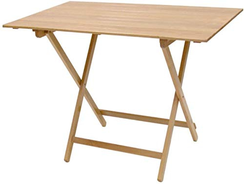 Tomaino - Tavolo Pieghevole Legno Quadrato Salvaspazio - Tavolo Richiudibile Da Interno ed Esterno - Tavolino Richiudibile Portatile per Giardino, Balcone, Campeggio
