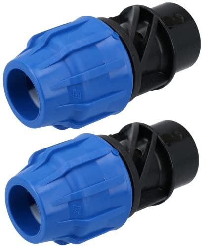 25mm x 3/4 MDPE Female Adapter Compression Coupling Fitting Water Pipe 2PK