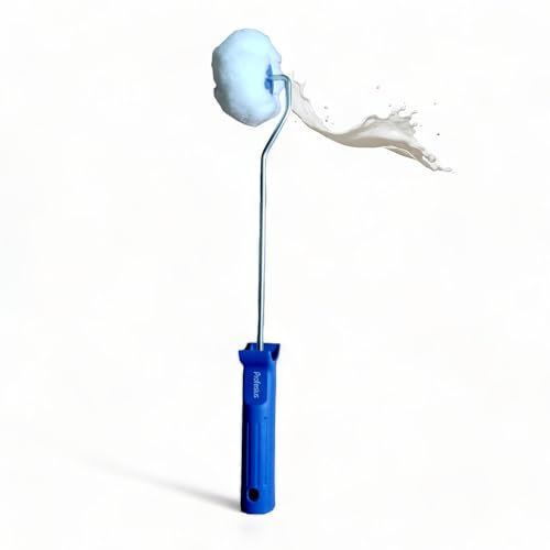 Profi Eckenroller Eckroller Eckwalze + Ersatzrollen Farbroller Maler Farbwalze - Farbauftrag in Ecken, Kanten und engen Räumen… (Bügel + 1 Rolle)