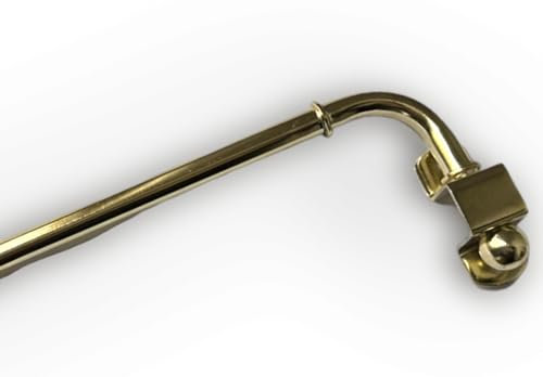 Manor Drapery Arm Swinging Adjutable Curtain Door Arm Polished Brass 30-50mm