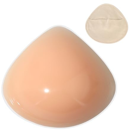 Polreta Massage Silicone Breast Form,Triangle Post-Surgery Breast Prosthesis Bra Insert Enhancer Breast Padding(1 Piece)
