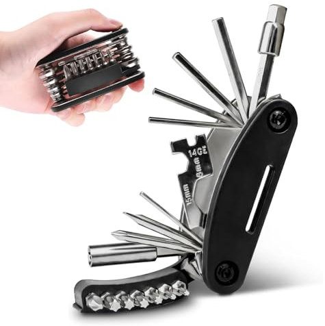 Multitool Fahrrad, 21-in-1 Faltbares Fahrradwerkzeug, Fahrrad Reparaturset, Bike Multitool, Faltbares Reparatur Werkzeug Set Reparaturset, Rennrad Multitool Fahrrad Tool