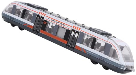 Marhynchus Tren de Juguete Lotomotor de Alta Velocidad Vinculado, Modelo de Coche de Aleación Fundida a Presión, Modelo de Simulación de Coche Educativo para Niños con Secciones (White)