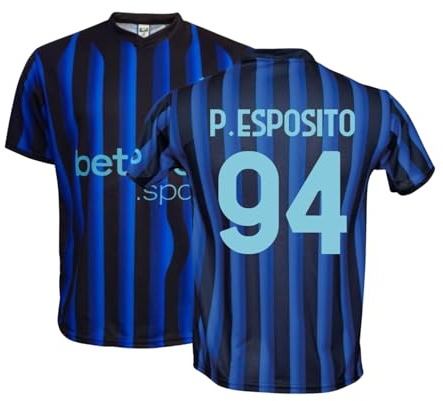 Maglia Inter pio Esposito 94 Replica Ufficiale Autorizzata 2025-2026 Bambino (Taglie-Anni 2 4 6 8 10 12) Adulto (S M L XL XXL) - 6 Anni