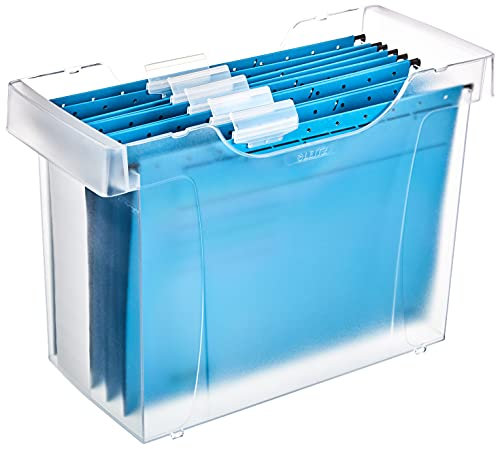 Leitz Mini-Aktei, Mini Hängemappenbox A4, Ideal zum Transport, Transparent, Plus Serie, 19930003