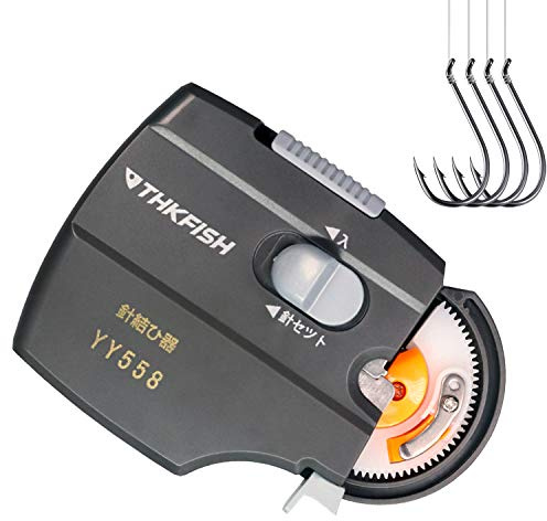 THKFISH Hakenbindegerät Angelhaken Angelzubehör Tragbare Elektrische Automatische Maschine Hakenbindegerät Angelzubehör Set