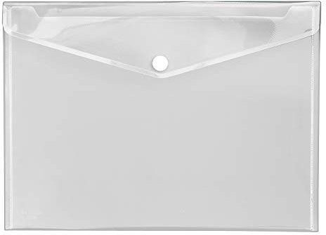 VELOFLEX 4520100 - Dokumentenhülle Crystal, 1 Stück, DIN A3, Dokumententasche mit Klettverschluss, PP, transparent