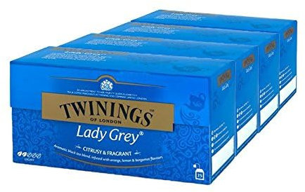 Twinings Lady Grey Tea, 100 Teebeutel (25 x 4 Pack)