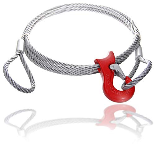 Drahtseile24 Chokerrep med slingor, ryggrep – skogsrep med glidkrok | 10 mm – 16 mm | 0,5 m – 50 m | Ø 12 mm/1 500 kg nyttolast | 1,5 m