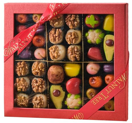 Walnut Tree – Marzipan Gift Box – Made from Real Almonds – Handpacked in the UK – Great Taste Award Winner – Suitable for Gluten-Free Diets – Luxury Gift Selection, Birthday, Anniversary, 550g
