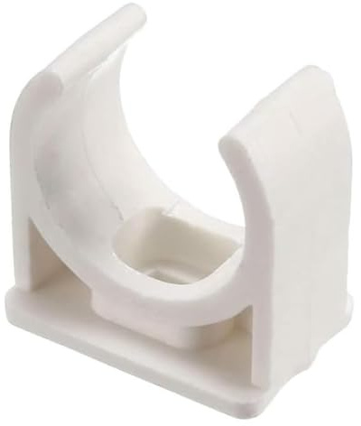 50 Pcs U-Shaped PVC Water 16mm Pipe Clamps Clips, U-Shaped Buckles Fit for 1/2 (16mm) Water Pipes and TV Trays Tubing Hose Hanger Support Pex Tubing