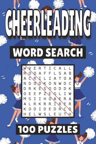 Cheerleading Word Search: 100 Pages of Sports Puzzles, Word Scramble, Word Find, and Vocabulary Activities for Kids, Adults, and Seniors