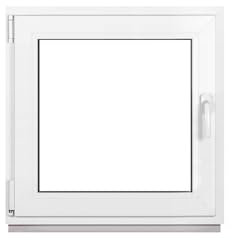 Framex Finestra in Plastica Bianca Larghezza x Altezza 90 x 90 cm (900 x 900 mm) Triplo Vetri (32 mm), Anta-Ribalta, Girevole DIN Sinistra – Premium