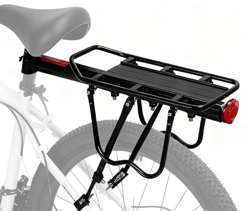 LBING Gepäckträger Mountainbike Fahrrad Gepäckträger Stabiler Aluminiumlegierung Einstellbare Fahrrad hinten Sattelstütze Rack mit 50kg Gewichtskapazitä