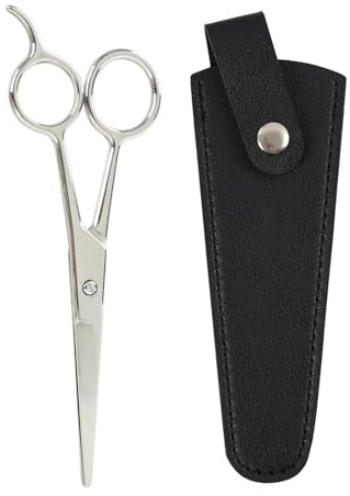 2 PCS Hairdressing Scissors with Protective Pouch Set, Hair Cutting Scissors 6 Inch Stainless Steel Sharp Edge Barber Shears for Salon Home, Multipurpose Grooming Tool for Hair Beard Mustache Trimming