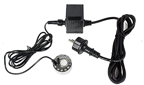 Arnusa Nebler im Farbwechselmodus IN & Outdoor Teichnebler für Zimmerbrunnen Wasserspiel Zerstäuber Springbrunnenbeleuchtung