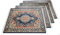 Teppich-Tischsets, 4er-Set, orientalischer Teppich-Stil, Tischdekoration, dekorative Stoff-Abendmatten, türkisches Design, waschbar, rechteckig, 40,6 x 30,5 cm