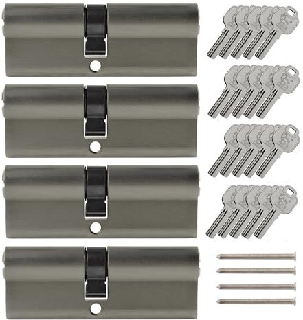 4x Profilzylinder 85 mm 40/45 gleichschließend inkl. 20 Schlüssel