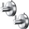 DGYB Dusche Saugnapf Haken 304 Edelstahl Abnehmbare Handtuch Luffa Saughaken Wasserdichte Wand Badezimmer Küche 6,8 kg 2 Stück (Silber Nickel)